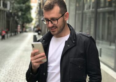 man on phone
