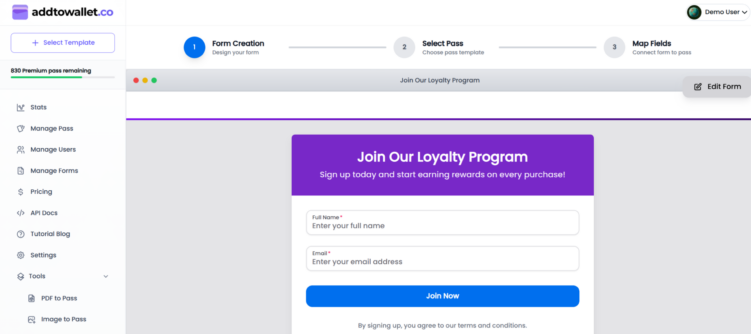 Step 2 c manage form