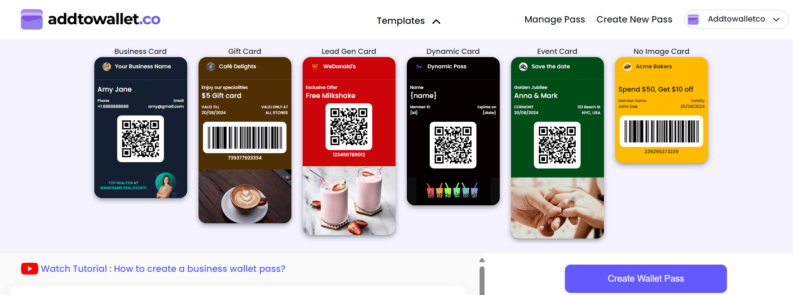 addtowallet.co available templates
