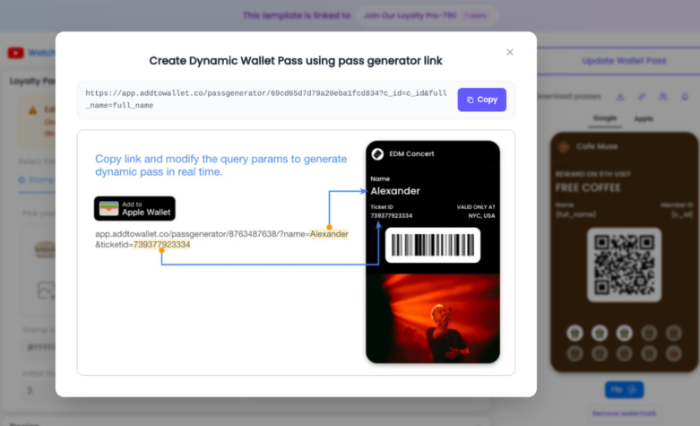 Loyalty Pass copy Dialog