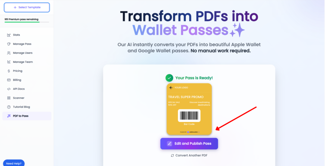 PDF2pass Step 3