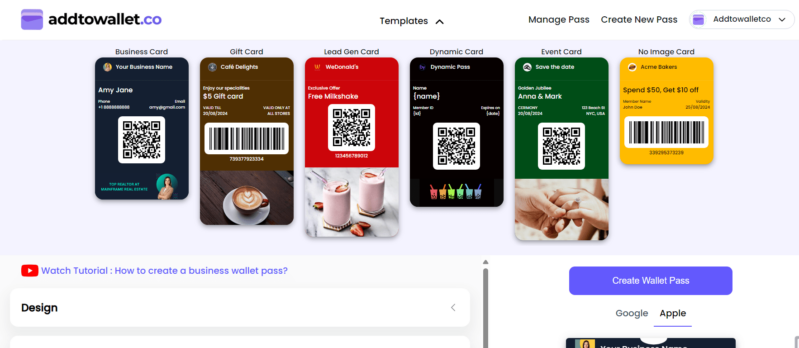 addtowallet.co available templates