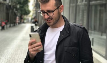 man on phone
