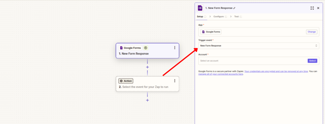 google form to pass link email zapier 1