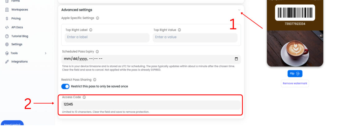 How to Secure Wallet Passes with Access Code Protection 1